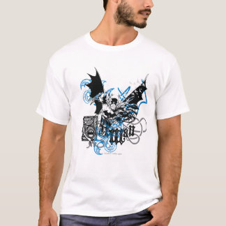 Batman mit Knüpfarbeit Collage T-Shirt