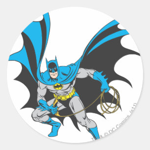 Batman mit Rope Runder Aufkleber