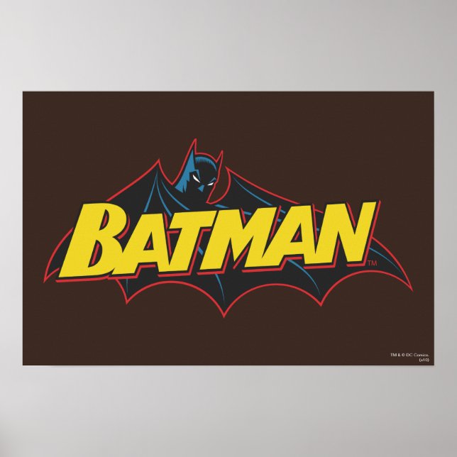 Batman | Old School Logo Poster (Vorne)