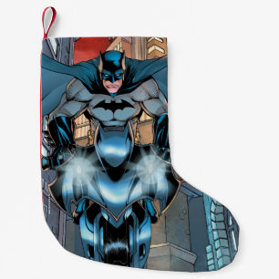 Batman on bike with cape kleiner weihnachtsstrumpf