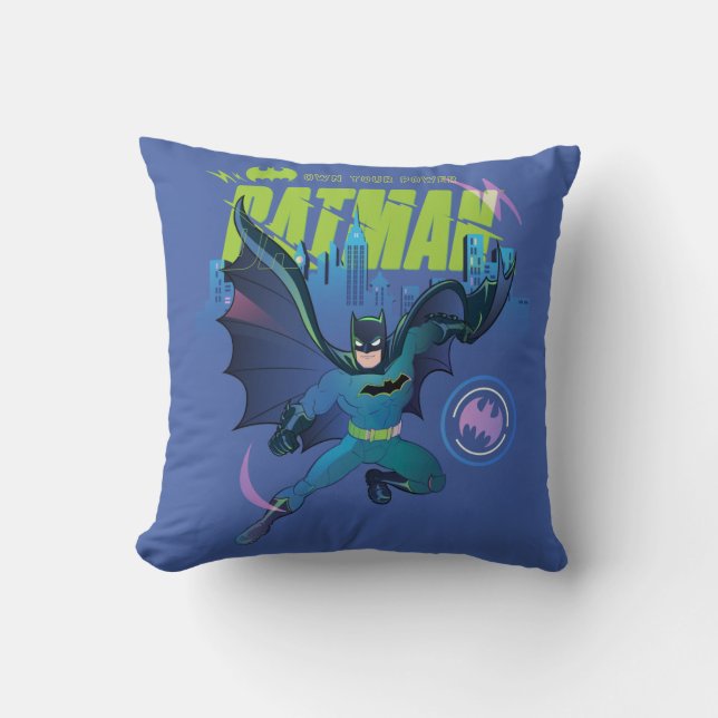 Batman "Own Your Power" City Graphic Kissen (Vorderseite)