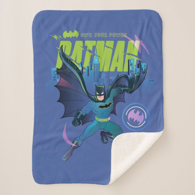 Batman "Own Your Power" City Graphic Sherpadecke (Vorderseite)
