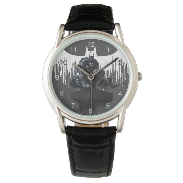 Batman Perched auf einer Säule Armbanduhr (Vorderseite)