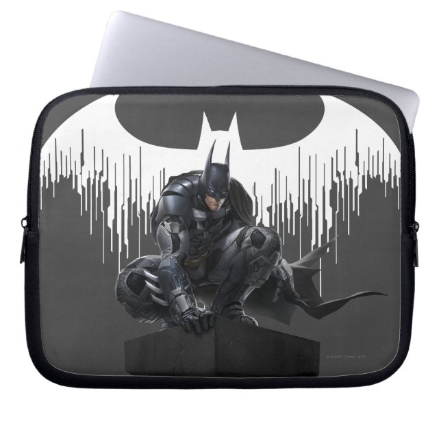 Batman Perched auf einer Säule Laptopschutzhülle (Vorderseite)