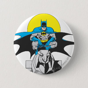 Batman Perches auf Stone Lion Button