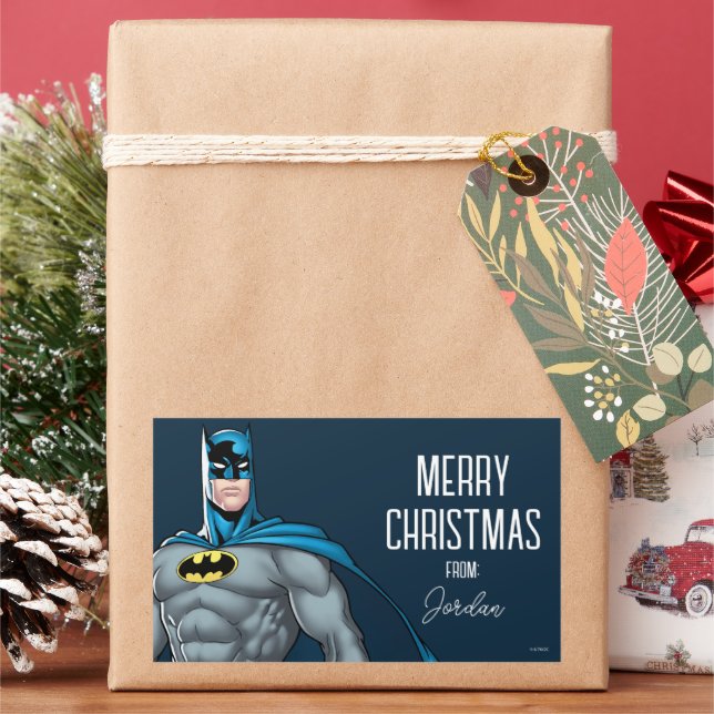 Batman Protector | Frohe Weihnachten Rechteckiger Aufkleber (Feiertag)
