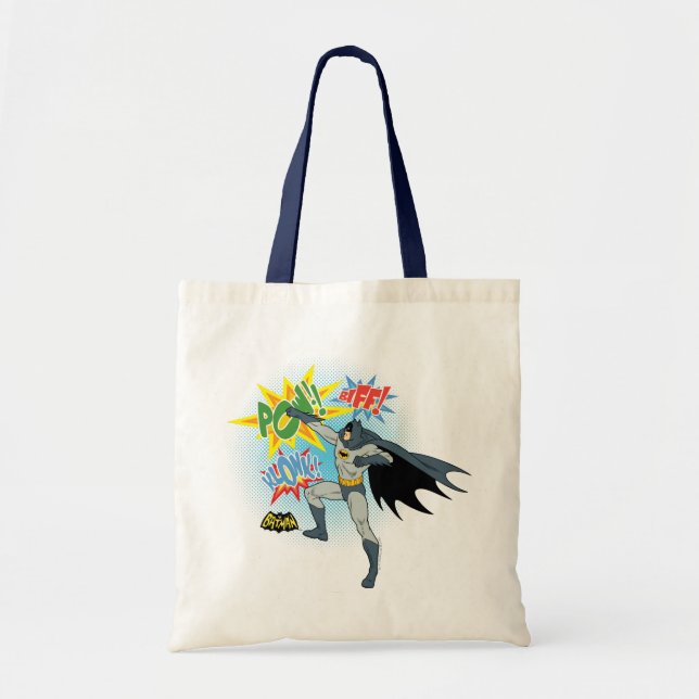 Batman Punching Graphic Tragetasche (Vorne)