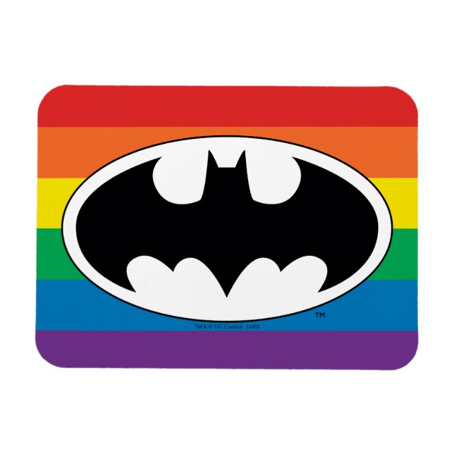 Batman Rainbow-Logo Magnet (Horizontal)