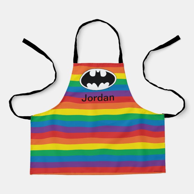 Batman Rainbow-Logo Schürze (Vorderseite)