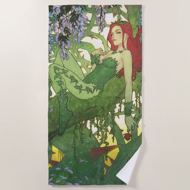 Batman Rebirth Poison Ivy Cover Illustration Strandtuch (Vorderseite)