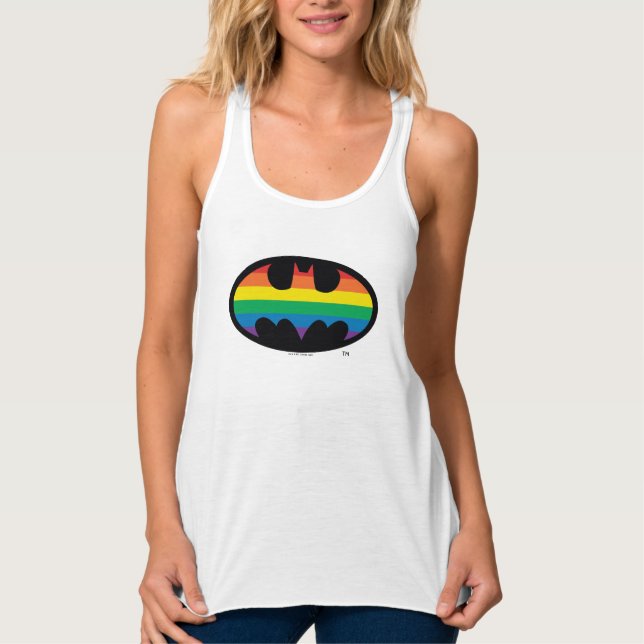 Batman-Regenbogen-Logo Tank Top (Vorderseite)