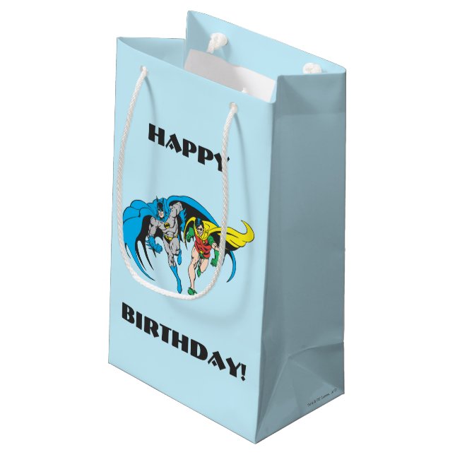 Batman & Robin Kleine Geschenktüte (Rückseite Schrägansicht)