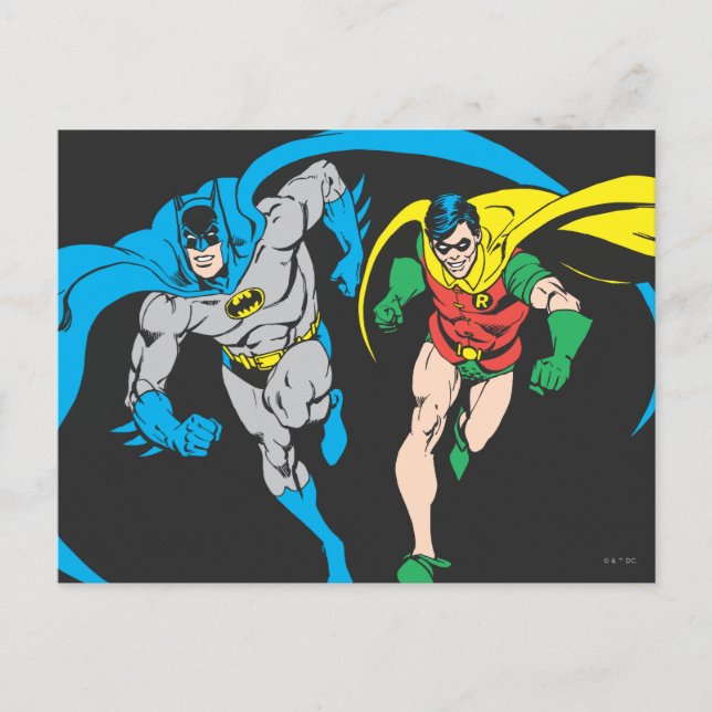 Batman & Robin Postkarte (Vorderseite)