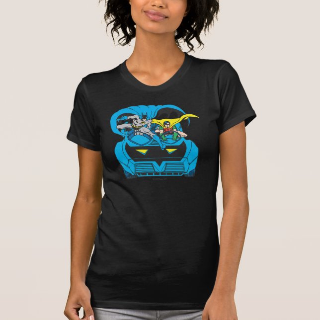 Batman & Robin Ride Batmobile T-Shirt (Vorderseite)