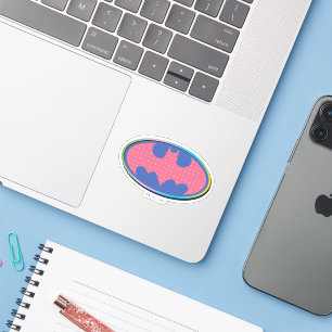 Batman Rosa Polka-Dot-Logo Aufkleber