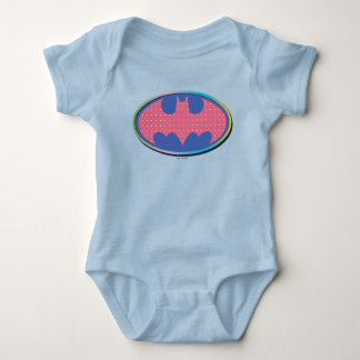 Batman | Rosa Polka-Dot-Logo Baby Strampler