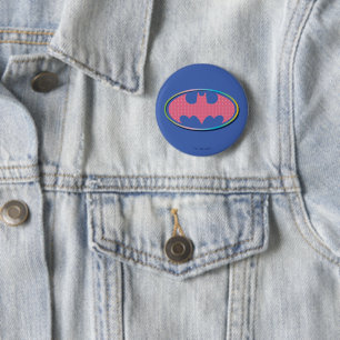 Batman   Rosa Polka-Dot-Logo Button