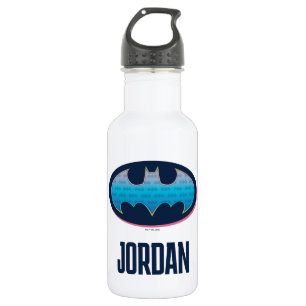 Batman   Rosa Polka-Dot-Logo Edelstahlflasche