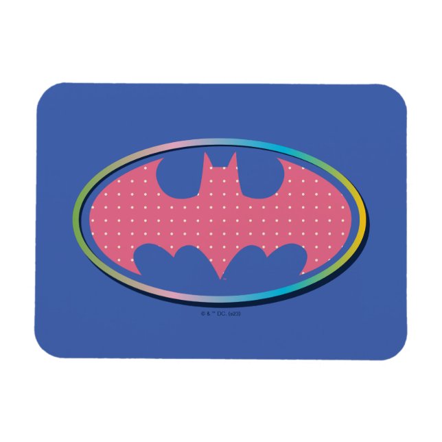 Batman | Rosa Polka-Dot-Logo Magnet (Horizontal)