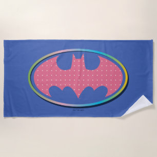 Batman   Rosa Polka-Dot-Logo Strandtuch
