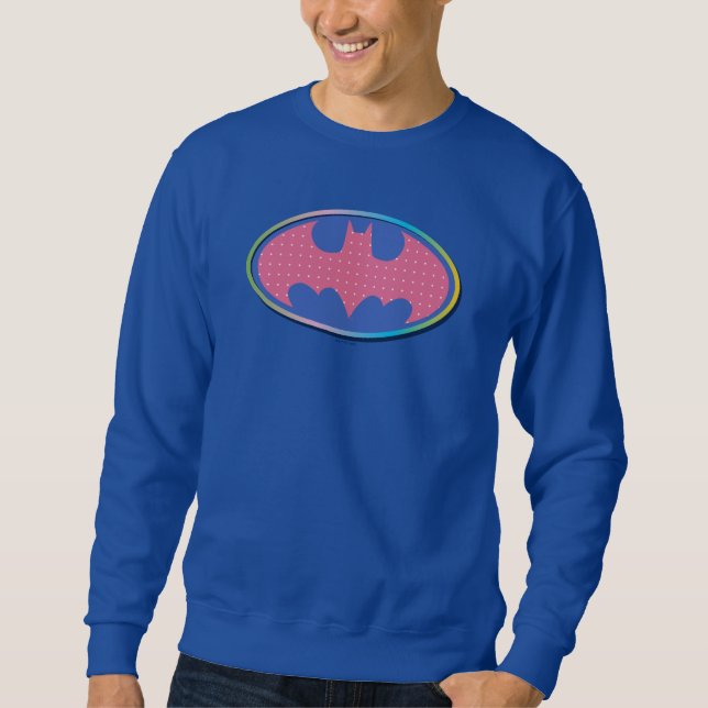 Batman | Rosa Polka-Dot-Logo Sweatshirt (Vorderseite)