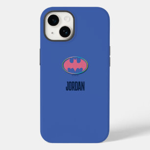 Batman Rosa Punkte-Logo iPhone 14 Hülle