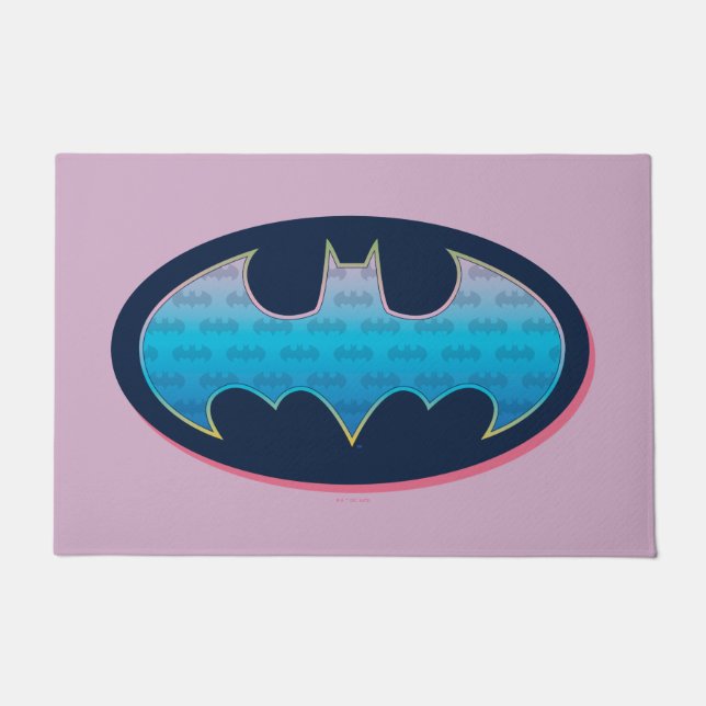 Batman | Rosa und Blau Fußmatte (Vorderseite)