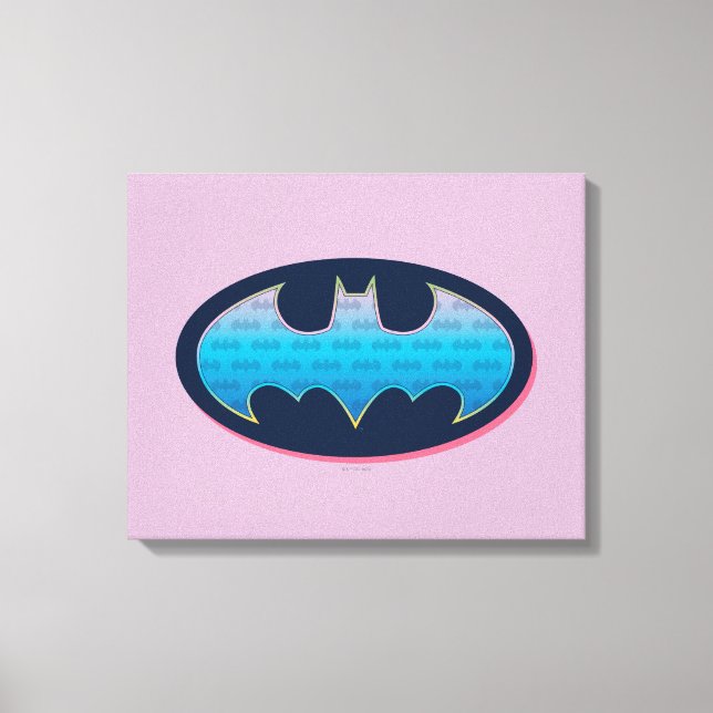 Batman | Rosa und Blau Leinwanddruck (Vorderseite)