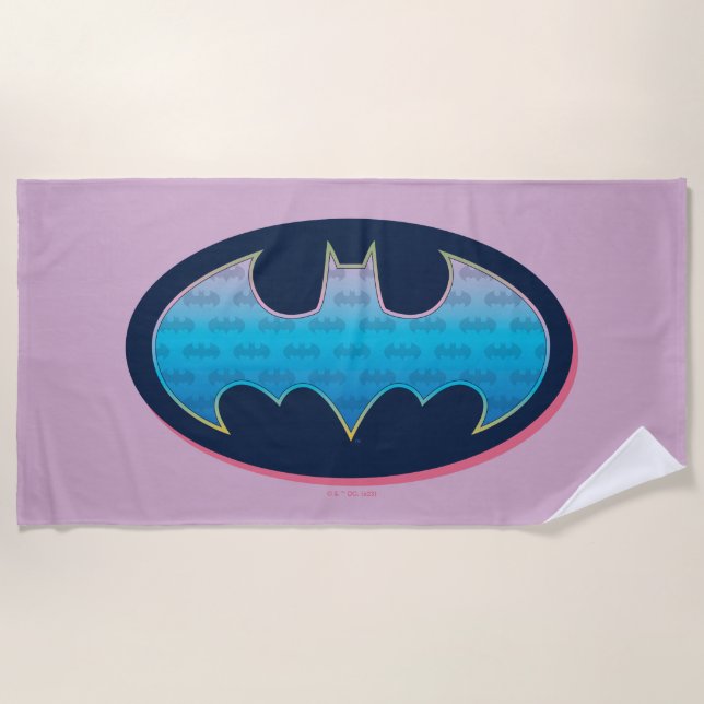 Batman | Rosa und Blau Strandtuch (Vorderseite)