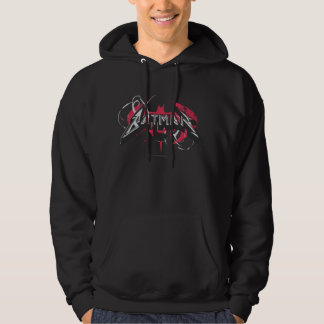 Batman | Rote und schwarze Logos Hoodie