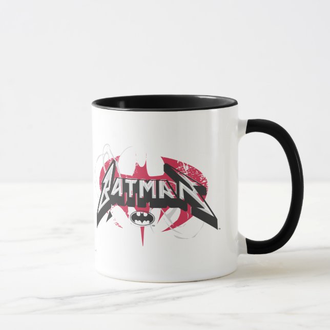 Batman | Rote und schwarze Logos Tasse (Rechts)