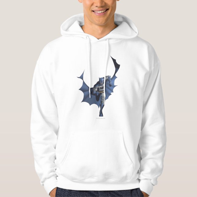 Batman runs with flying cape hoodie (Vorderseite)