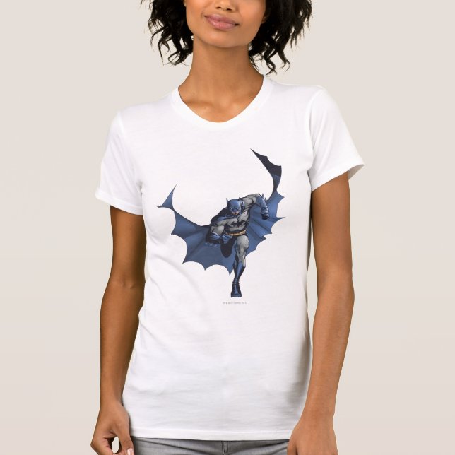 Batman runs with flying cape T-Shirt (Vorderseite)