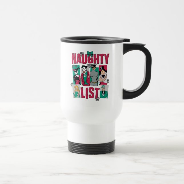 Batman | Santa Naughty List of Villains Reisebecher (Rechts)