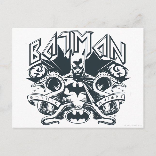 Batman | Schlangen-Logo Postkarte (Vorderseite)