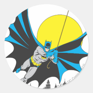 Batman Schwingt Runder Aufkleber