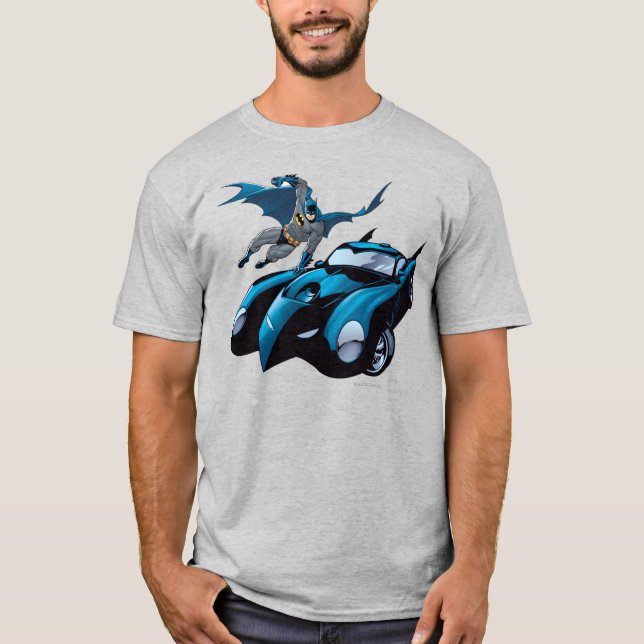 Batman schwingt über T-Shirt (Vorderseite)