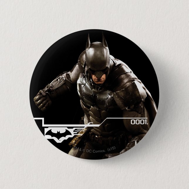 Batman Stehend mit Cape Button (Vorderseite)