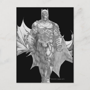 Batman Stehend Zeichnend Postkarte
