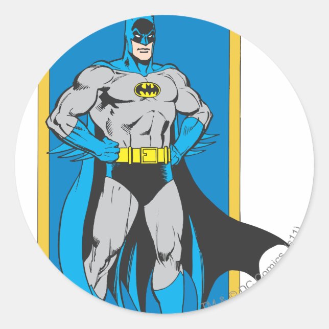 Batman steht 2 runder aufkleber (Vorderseite)