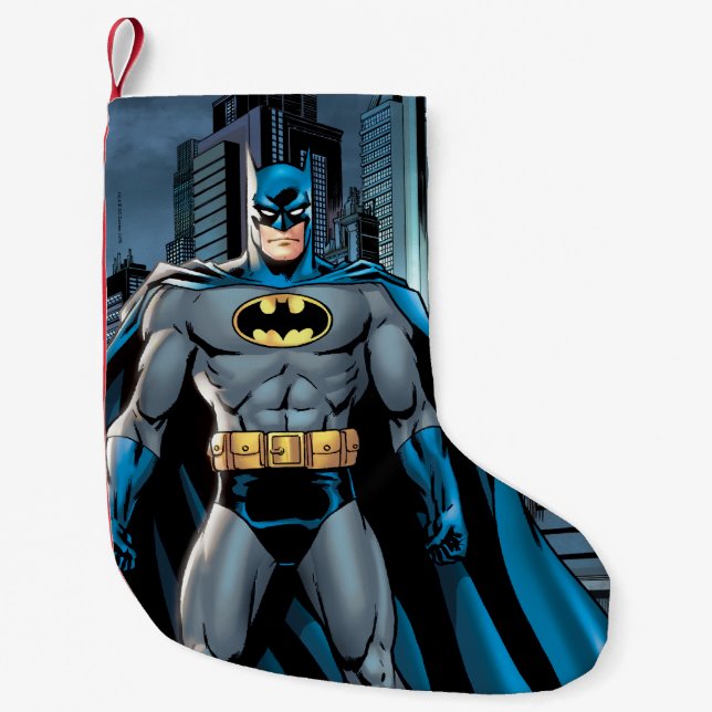Batman steht auf kleiner weihnachtsstrumpf (Vorderseite)
