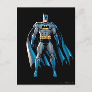Batman steht auf postkarte