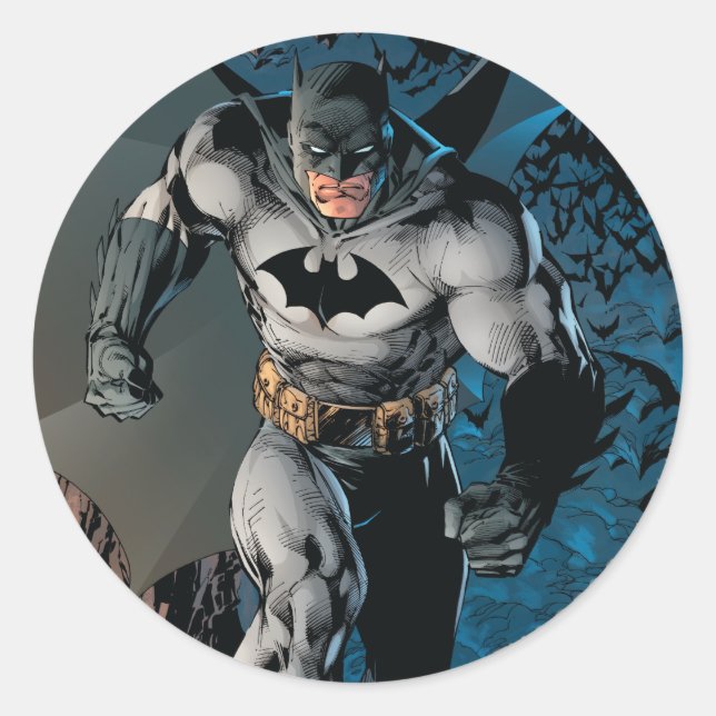 Batman Stride Runder Aufkleber (Vorderseite)