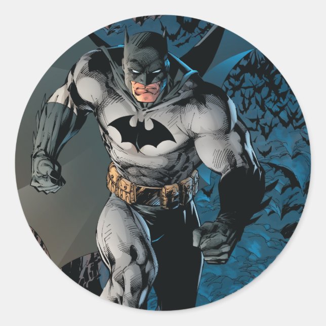 Batman Stride Runder Aufkleber (Vorderseite)