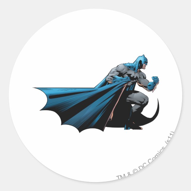 Batman strong Look recht Runder Aufkleber (Vorderseite)
