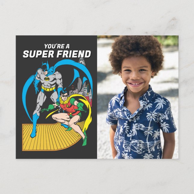 Batman Super Friend | Valentinstag Postkarte (Vorderseite)