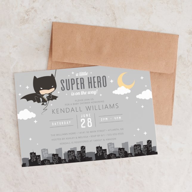 Batman Super Hero Baby Shower Einladung (Von Creator hochgeladen)
