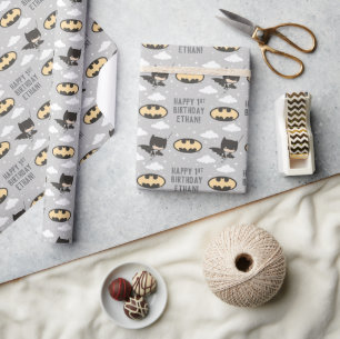Batman Super Hero First Birthday Geschenkpapier