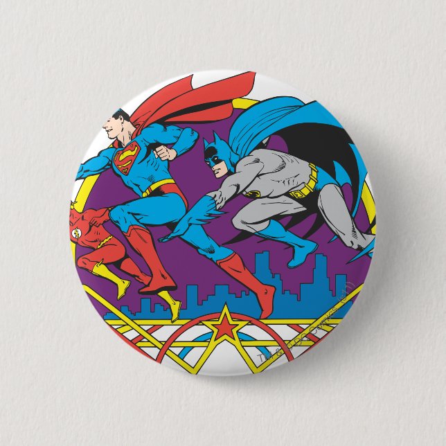 Batman + Superman + Flash Button (Vorderseite)