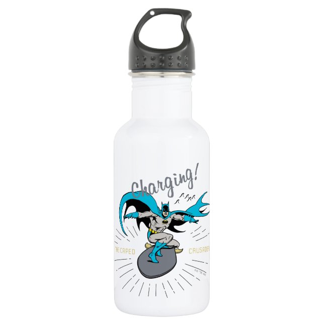 Batman Surfing - Ladung! Edelstahlflasche (Vorderseite)